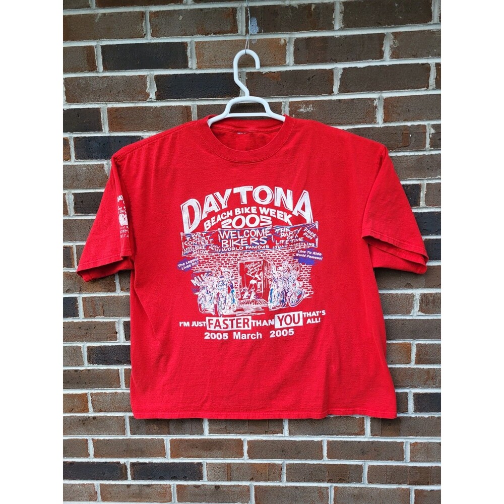 VTG Daytona Bike Week Whoop Ass Party Double Sided Wet T Shirt Contest Size 2XL